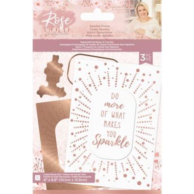 Crafter's Companion Rose Gold Foil Stamp 'N' Cut Die Hotfoil Stamp - Sparkle Frame